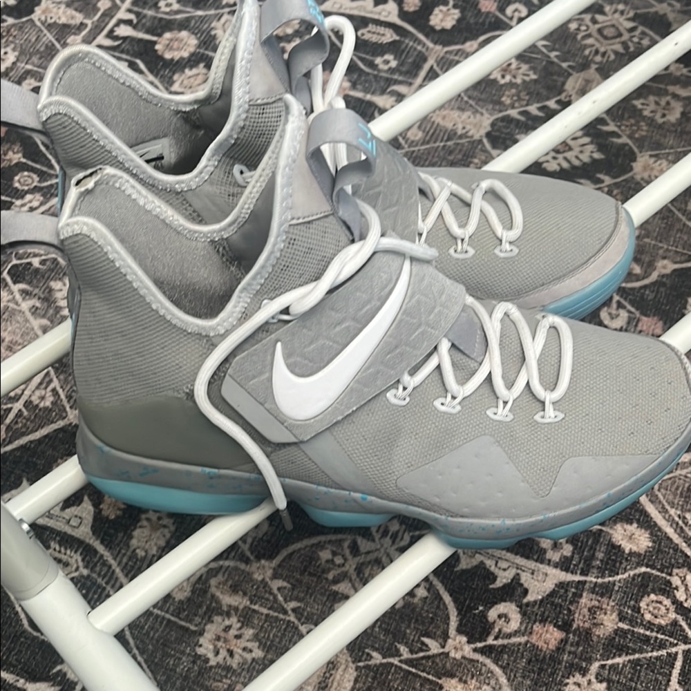 Nike Gray and Blue Athletic Sneakers
